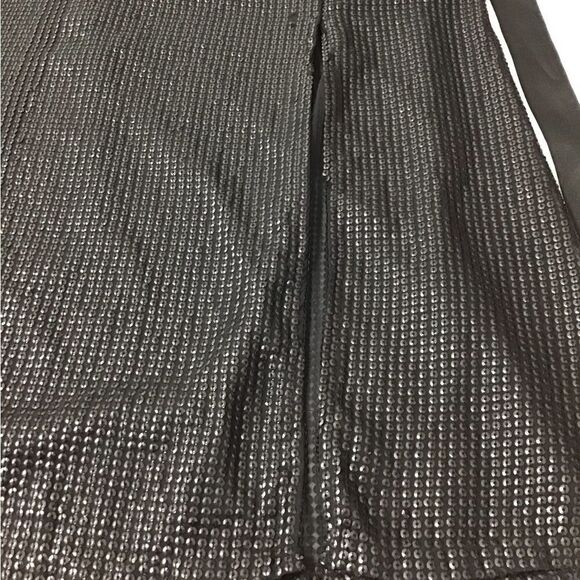 Something Navy Black Midi Slip Skirt Sequin Size Medium - Picture 7 of 12